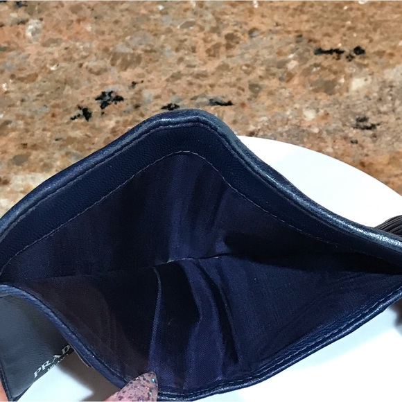 PRADA Gathered Lambskin Leather Trifold Wallet πππ₯ - Picture 8 of 17